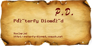 Péterfy Dioméd névjegykártya